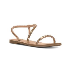 INC Womens Beige Mixed Media Mahlah Round Toe Slip On Slingback Sandal 5 M